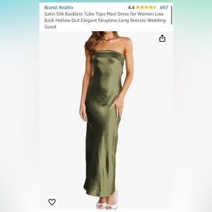 Silk sage maxi dress